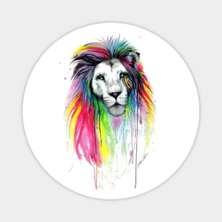 Lion In Watercolour Magnet